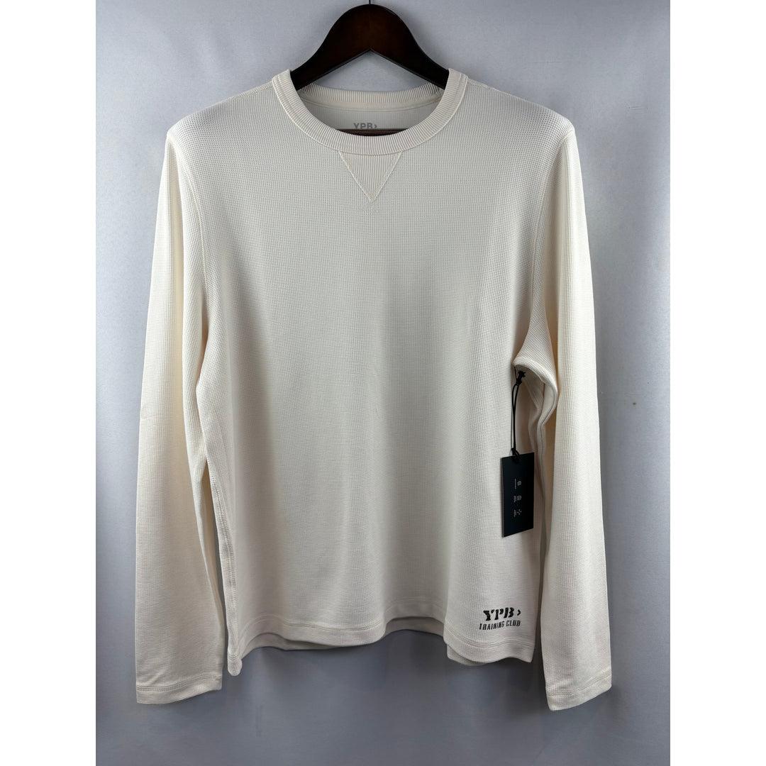 Men’s YPB Large Cream Long Sleeve Waffle Shirt