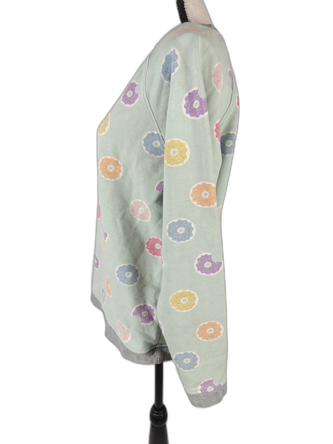 Women’s Monica + Andy Lounge Donut Print Sweatshirt Mint Green Size M