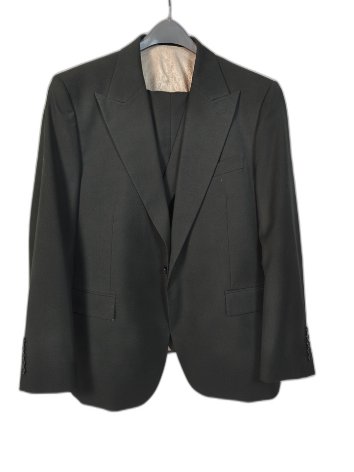 Men's Rossi Man Super 150's Three-Piece Suit Forest Green Size 46R/40R