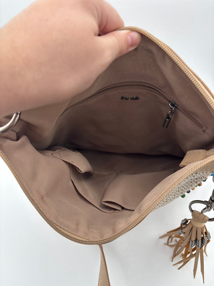 Women’s The Sak Tan Woven Beaded Crossbody Purse