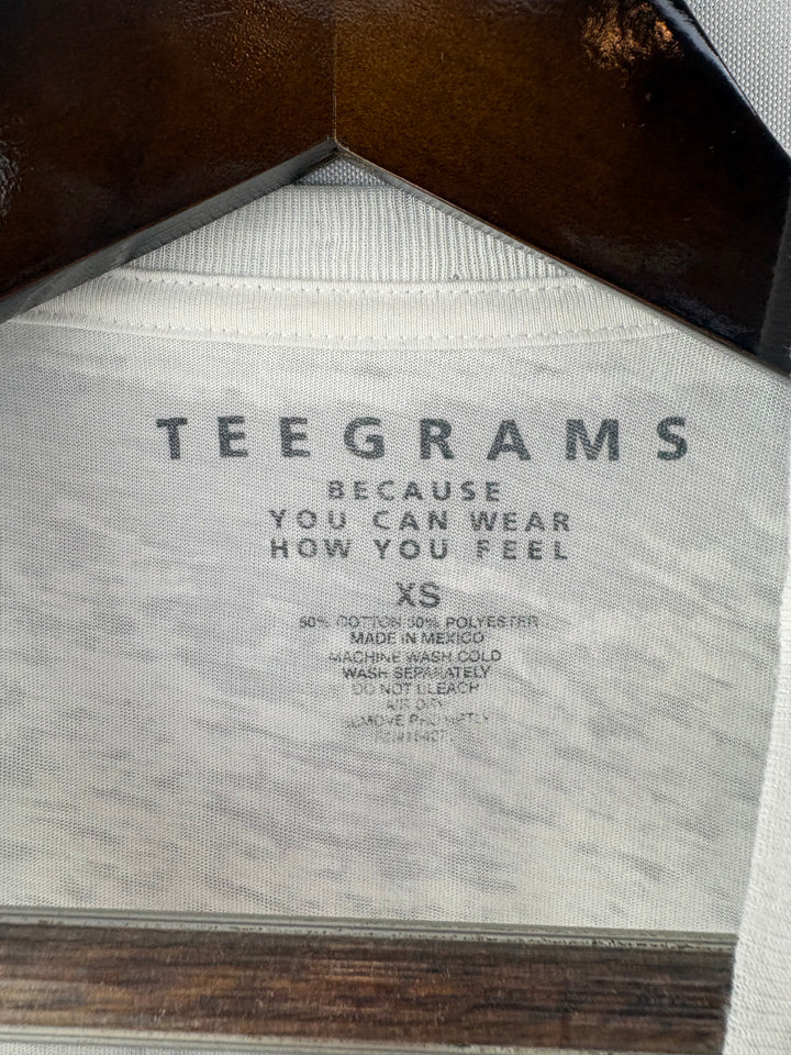 Women’s Teegrams XS White w/ Love Graphic Tee