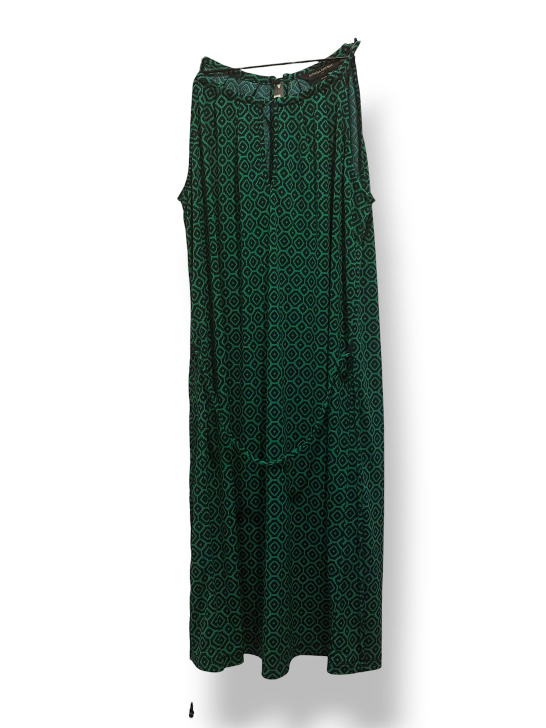 Banana Republic Factory Green Black Geometric Print Petite Mini Dress SP NWT