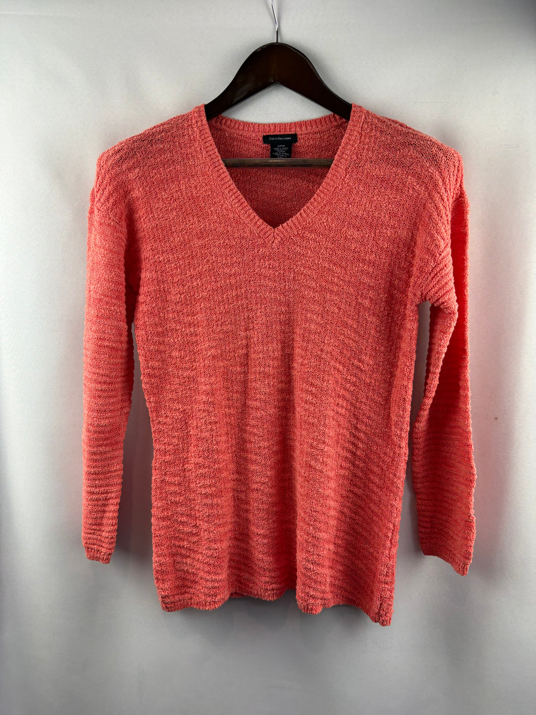 Women’s Calvin Klein Jeans Small Salmon Knit Sweater