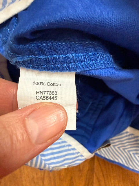J.Crew Broken‑In Chino Shorts – Vibrant Blue, 100% Cotton, Sz2