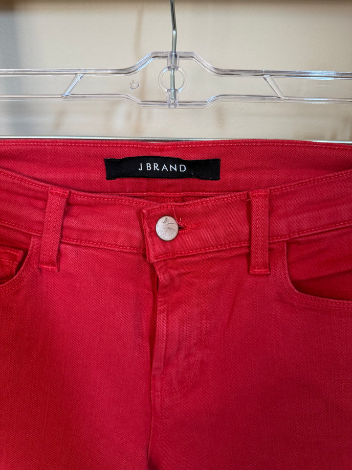 J Brand Red Skinny Jeans Size 26
