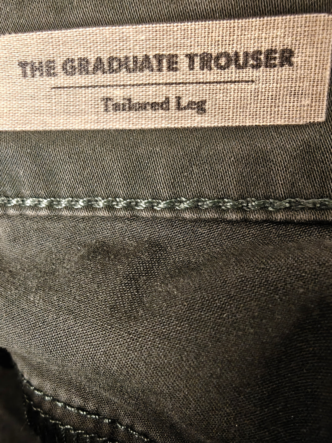 Mens AG Adriano Goldschmied Graduate Trousers Green Size 38