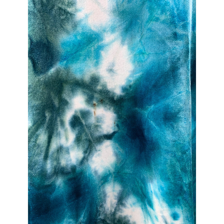 Women’s Cafe Marrakesh Blue Tie Dye Velvet Tunic Size 1X