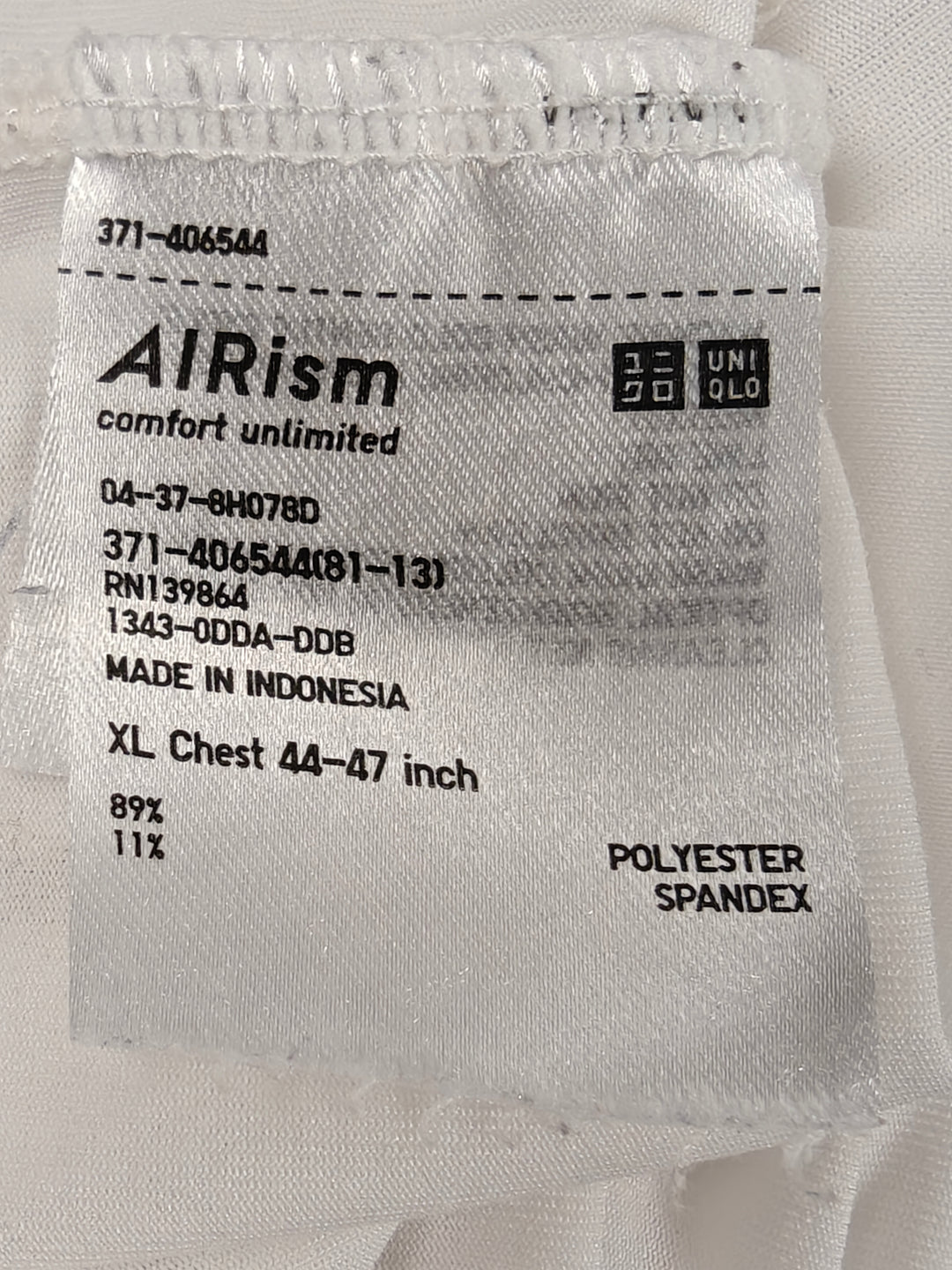 Men’s Uniqlo AIRism Long Sleeve Shirt White Size XL