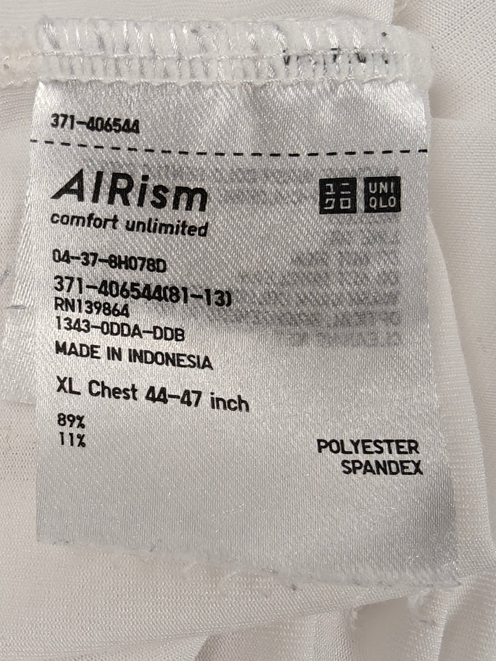 Men’s Uniqlo AIRism Long Sleeve Shirt White Size XL
