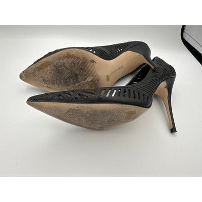 BCBGEneration Ovation Stiletto Cutout Black Pointy Toe Heels Size 8
