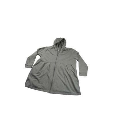 Women's Anthony Richards Grey Cotton&Polyester Blend Full Zip Hoodie - Size 3X