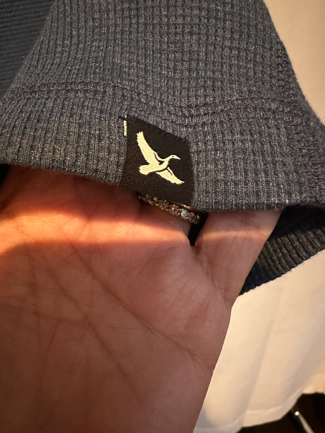 Men’s Eddie Bauer Blue Thermal Crew Neck Size M