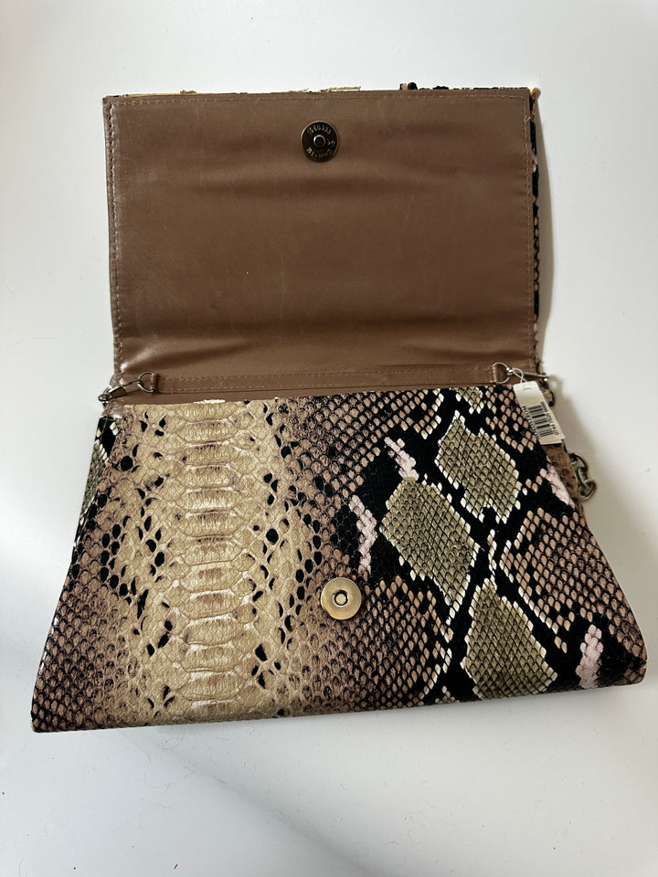 Tasha Nordstrom Snakeskin Print Envelope Clutch Chain Crossbody Bag
