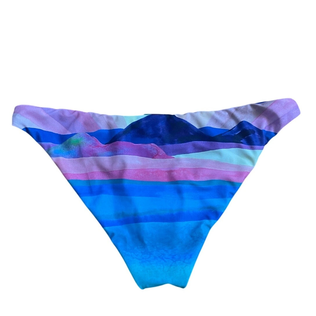 Mara Hoffman Landscape Swimsuit Bottoms Bikini Sunset Boho Hippie Bohemian size Large