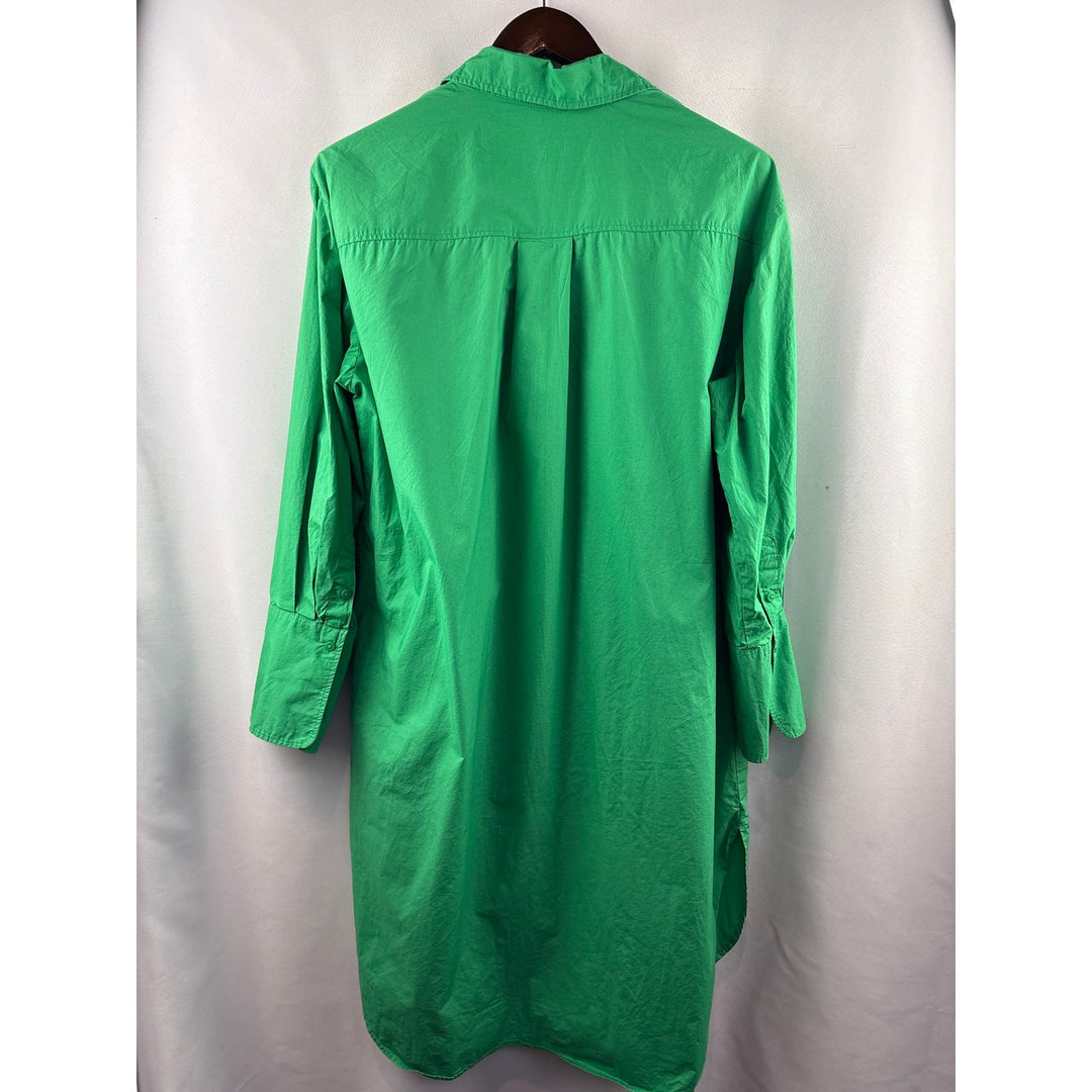 Women’s H&M Medium Emerald Green Button Down Midi Dress