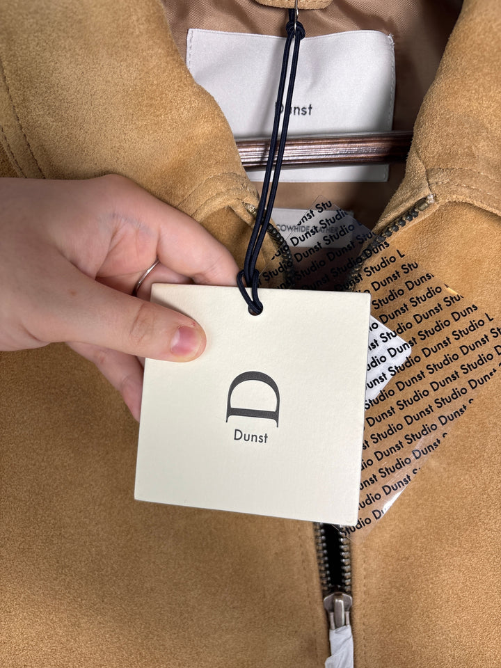 Unisex Dunst Small Latte Brown Suede Blouson Jacket
