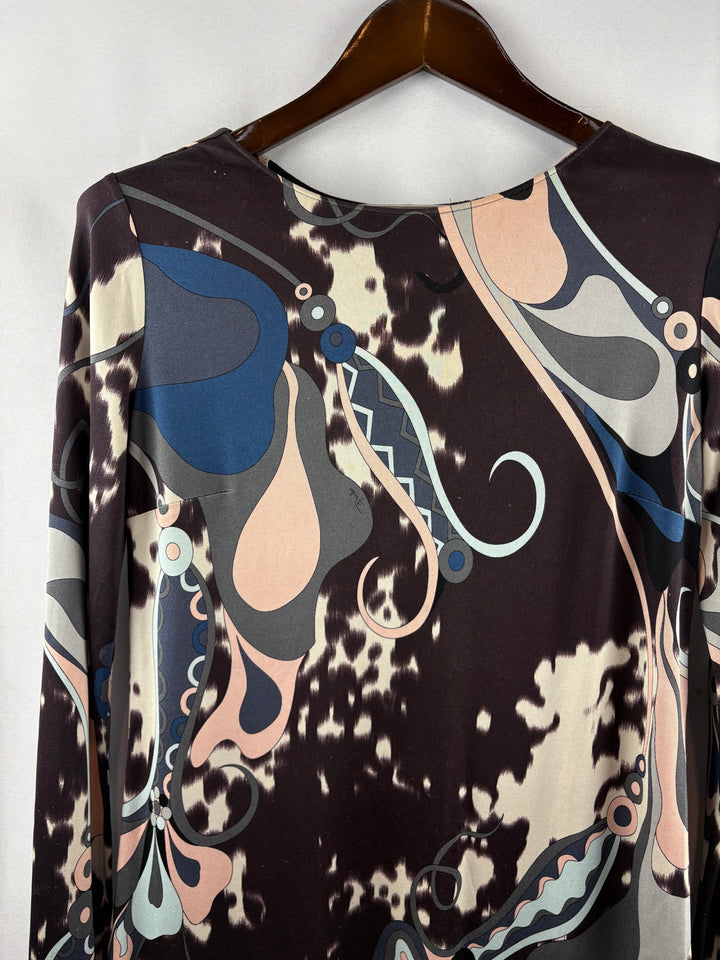 Women’s Emilio Pucci Size 8 Long Sleeve Patterned Blouse