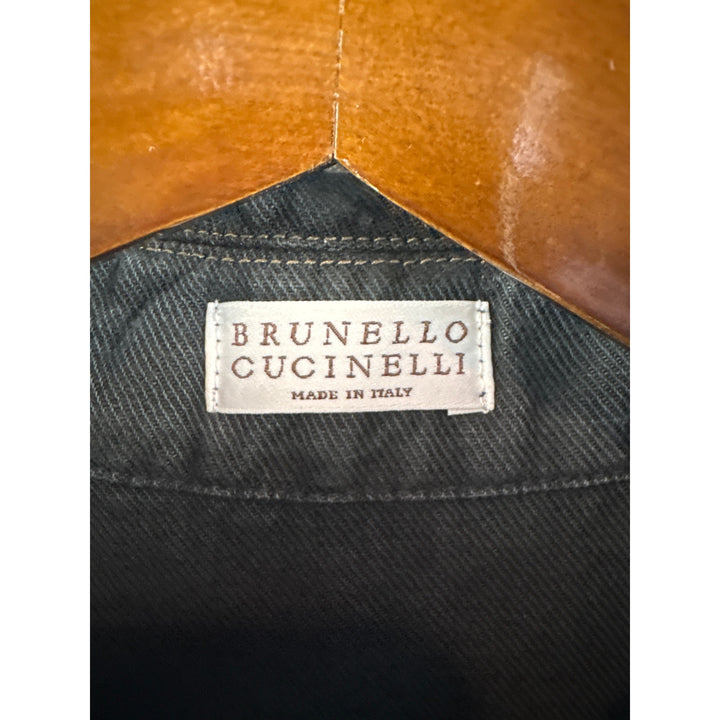 Women’s Brunello Cucinelli Small Light Washed Black Cropped Jean Jacket