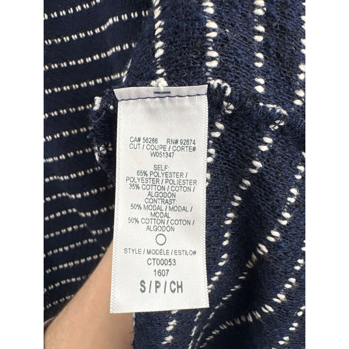 Women’s Chelsea Sky Small Navy & White Striped Long Sweater