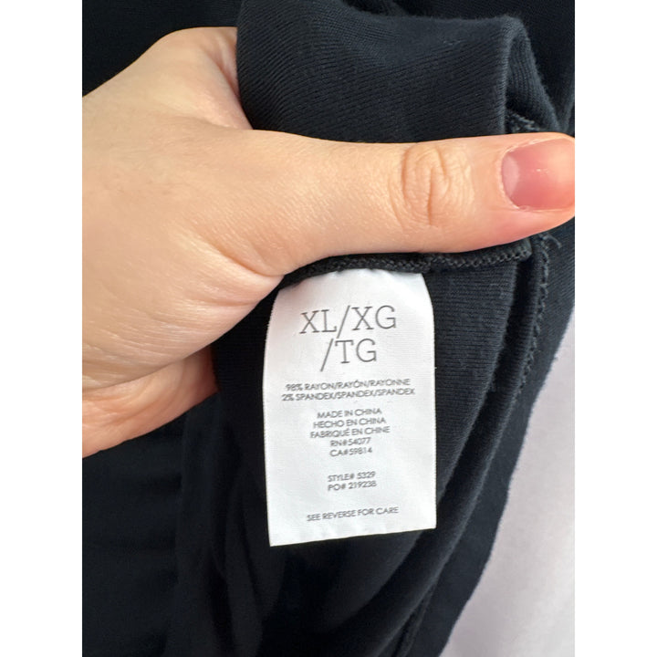 Women’s Cabi XL Black Short Sleeve V-Neck Blouse
