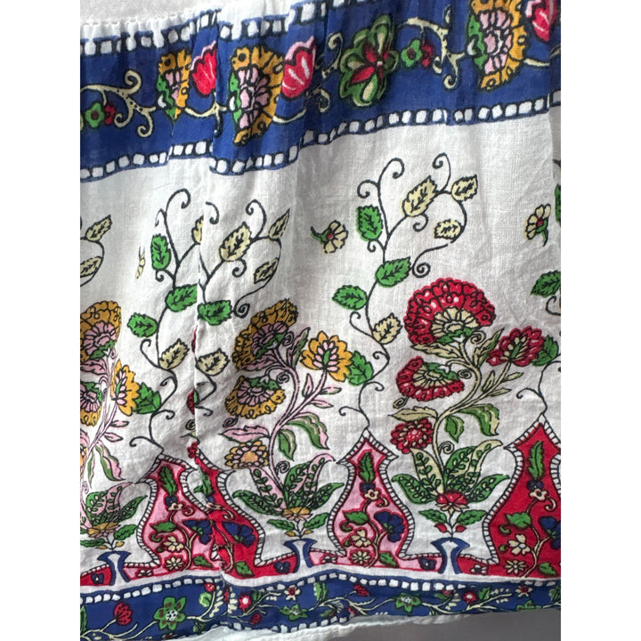 Women’s Bila Large White Maxi Skirt w/ Multicolor Florals
