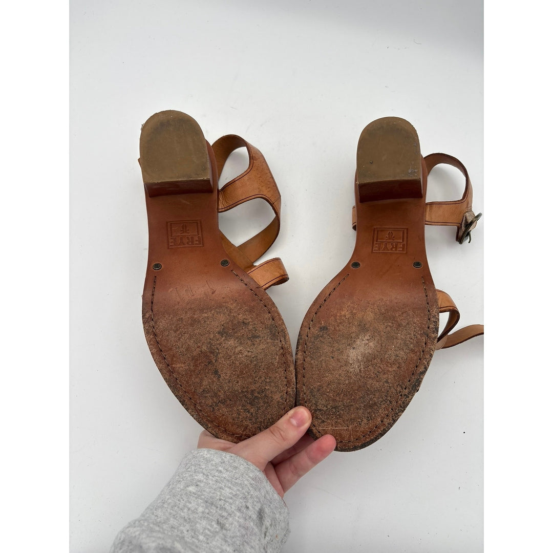 Women’s Frye Size 8 Medium Brown Leather Strappy Heels