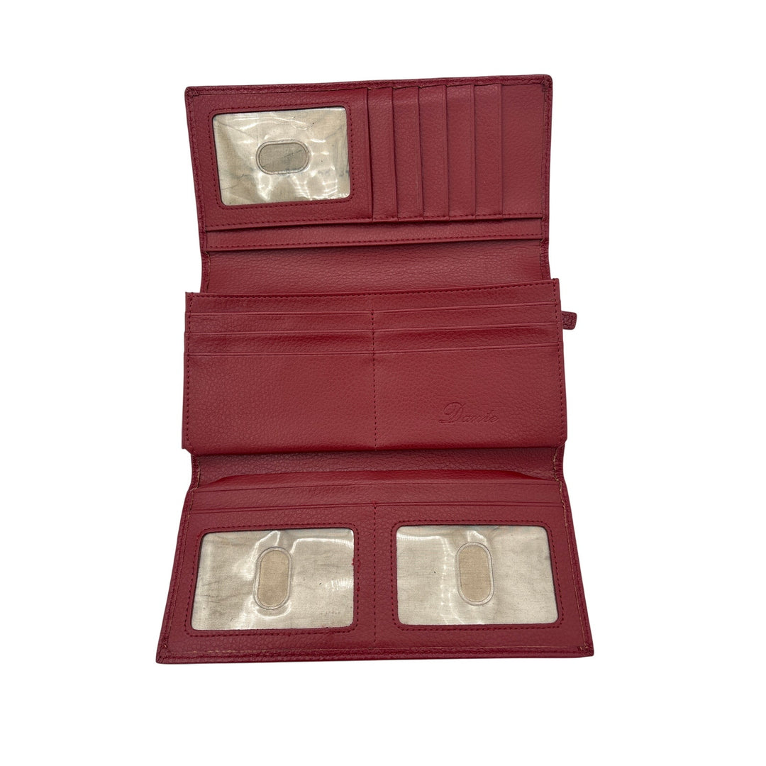 Women’s Dante Cherry Red Leather Snap Wallet