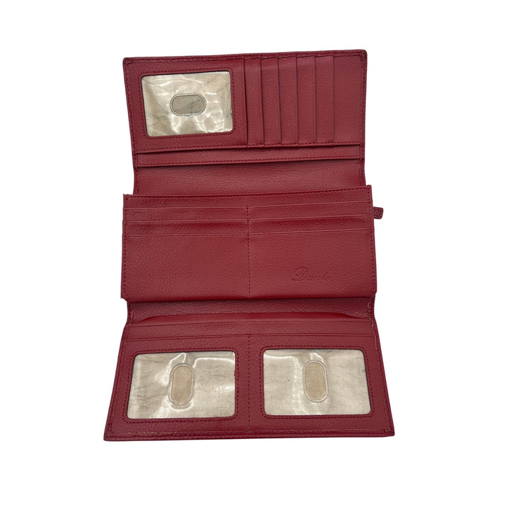 Women’s Dante Cherry Red Leather Snap Wallet