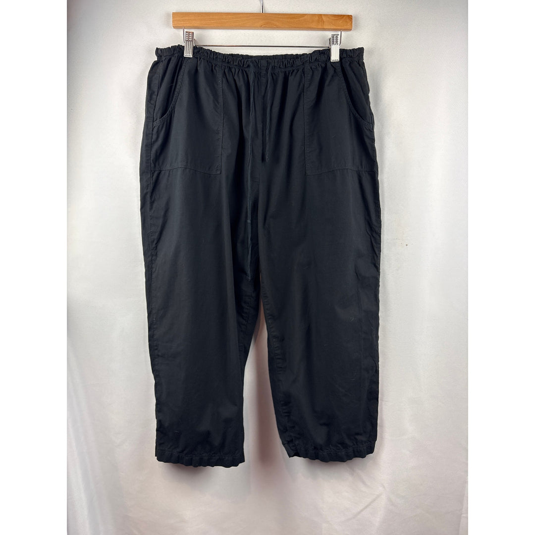 Women’s Fresh Produce Size 16 Black Drawstring Capri Pants