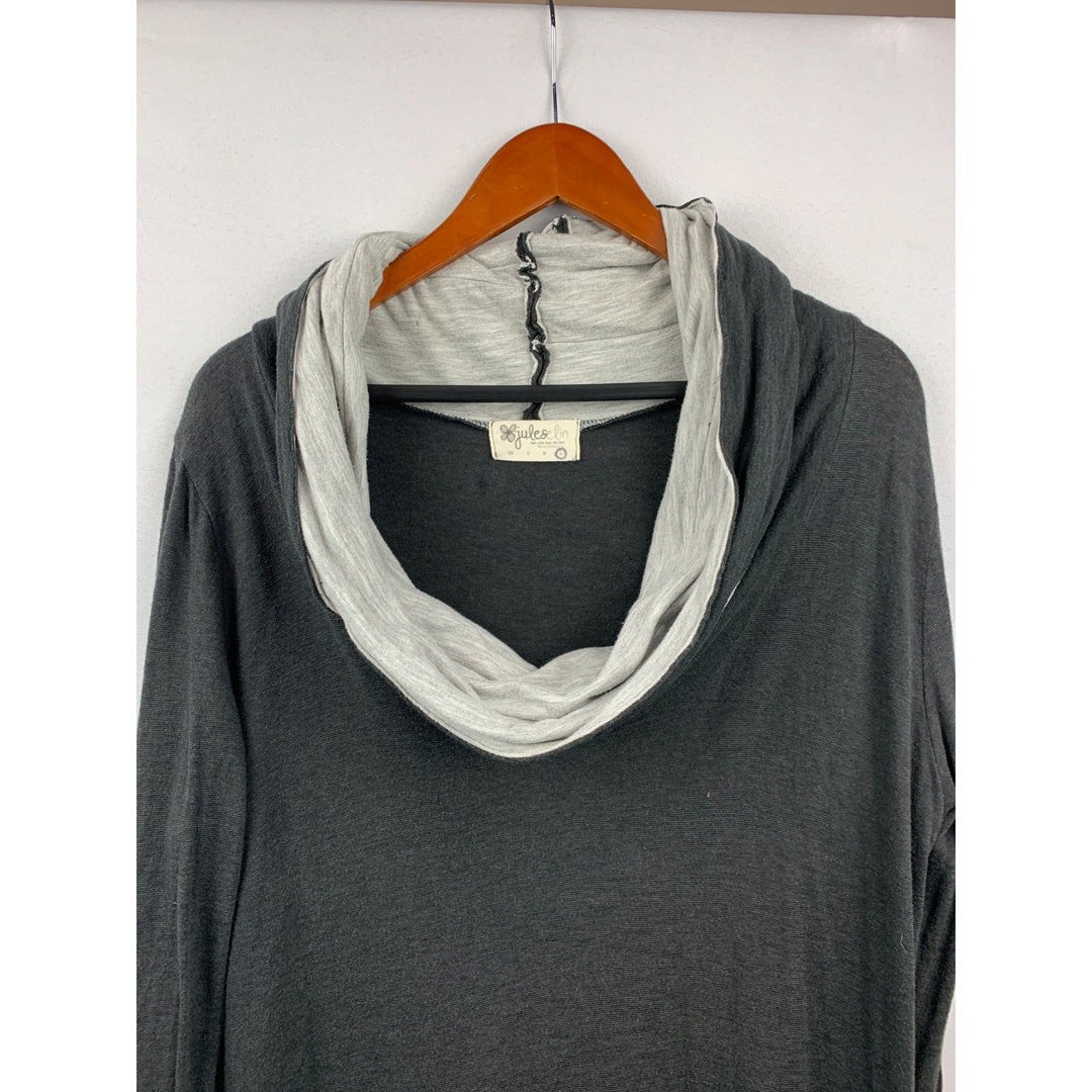 Women’s Jules Elin Long Sleeve Gray Pull over Size L