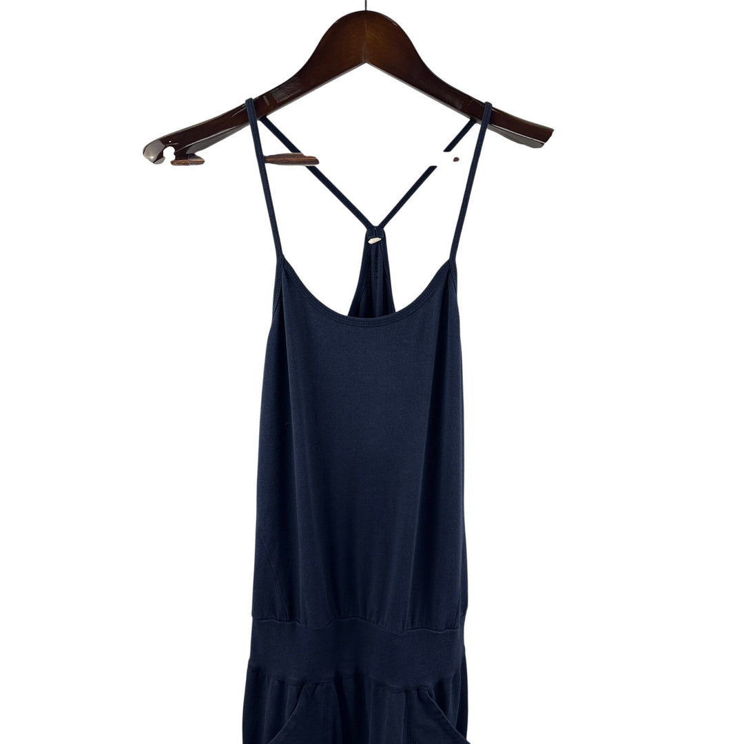 Women’s Ripple Medium Navy Blue Sleeveless Jumpsuit