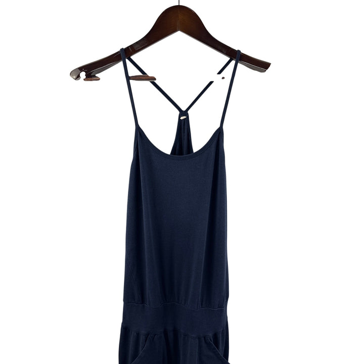 Women’s Ripple Medium Navy Blue Sleeveless Jumpsuit