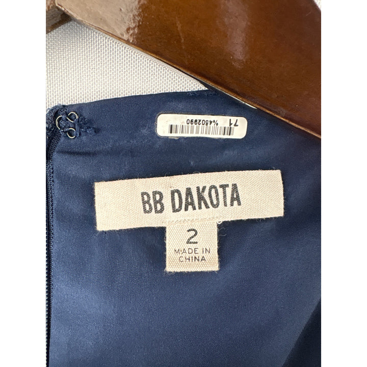 Women’s BB Dakota Size 2 Navy Blue Hi-low Dress w/ Triangular Cutouts