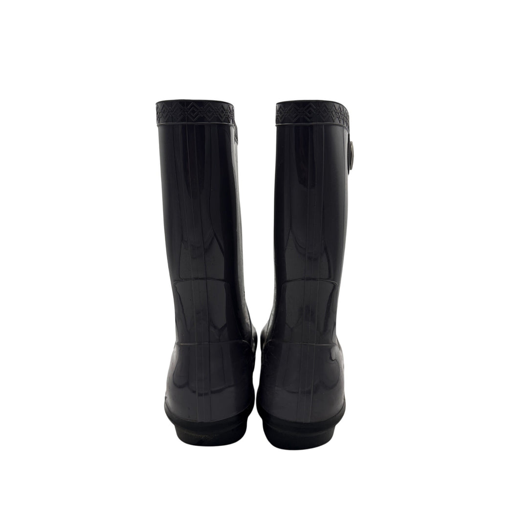 Women’s UGGS Size 7.5 Stone Gray Rain Boots w/ Metal Logo