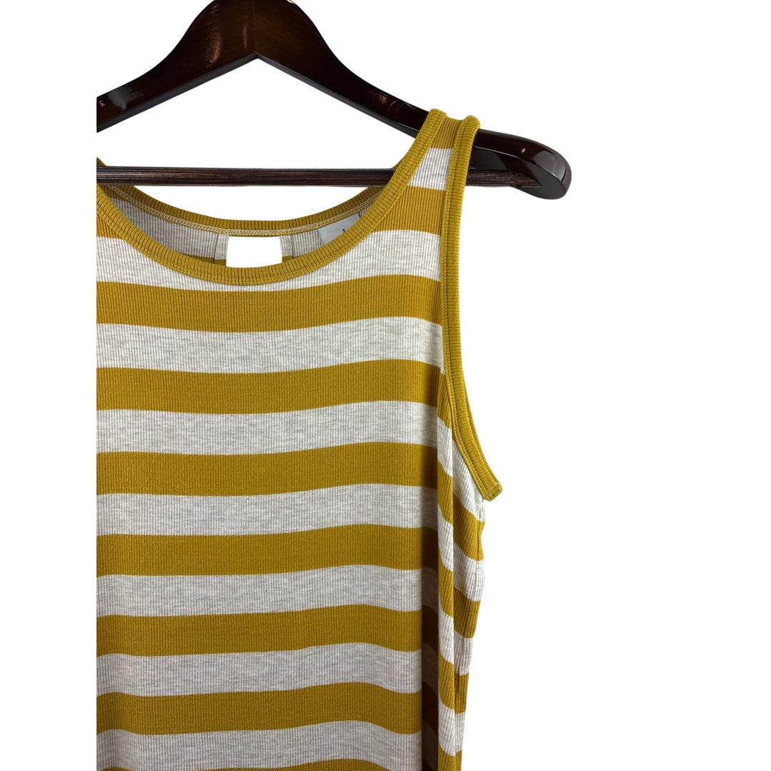 Women’s CAbi Medium Yellow & White Striped Tank