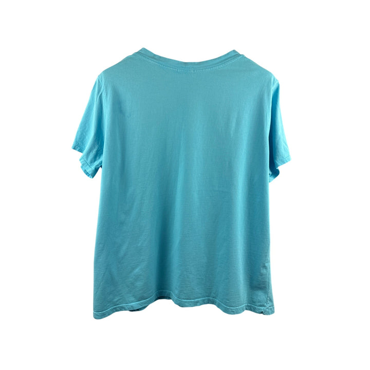 Women’s Fresh Produce 2X Aqua Short Sleeve Shirt