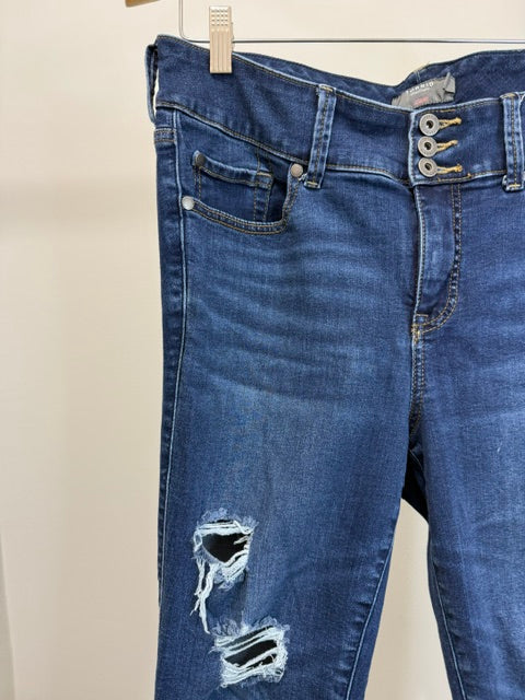 Torrid Super Soft Jegging Distressed Jeans Blue Sz14R / 34