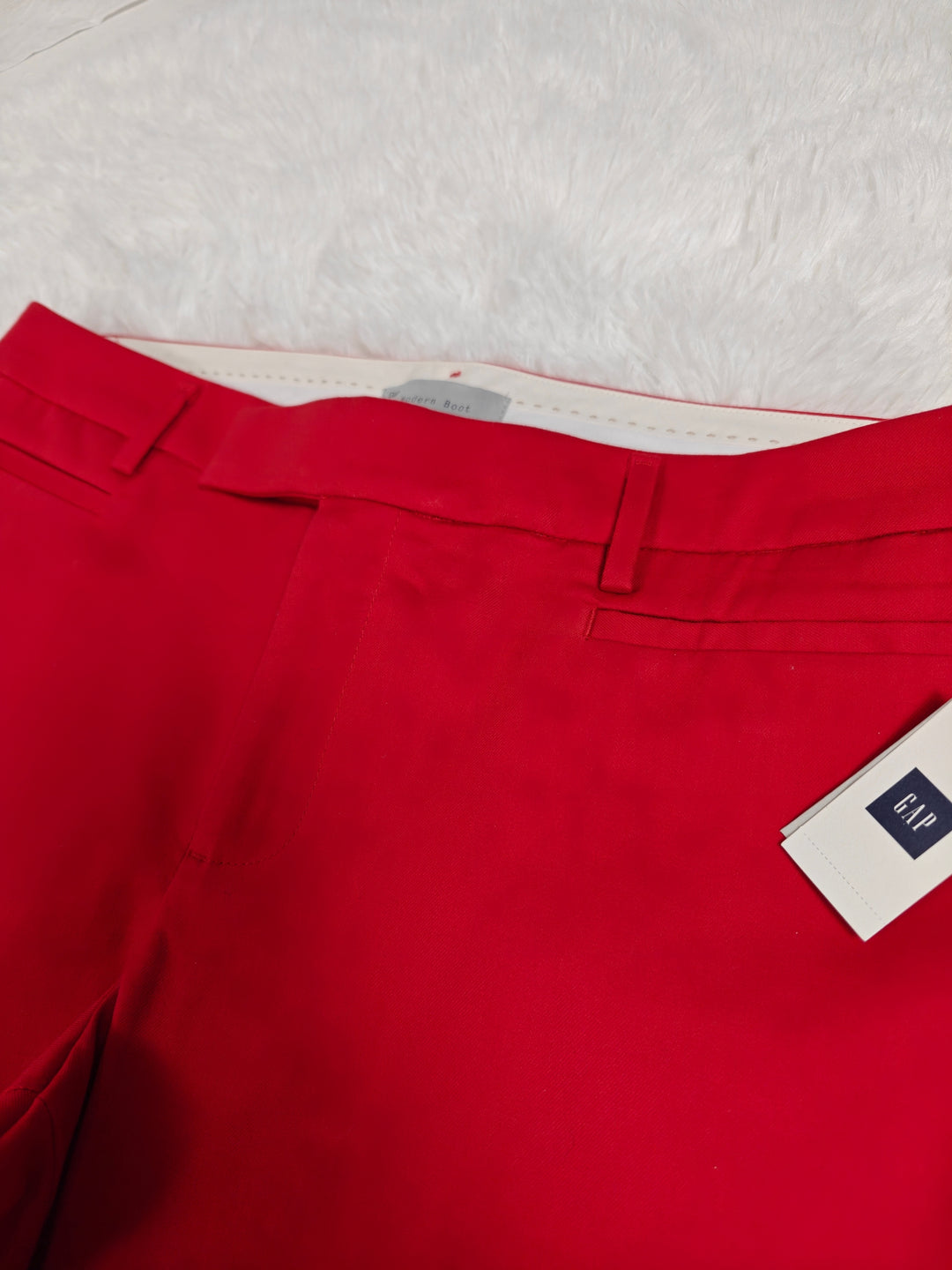Gap Womens Red Modern Bootcut Pants Size 12 Long New Cotton Trousers