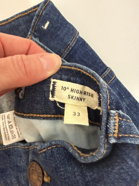 Madewell 10" High Rise Skinny Jeans Medium Wash Sz33