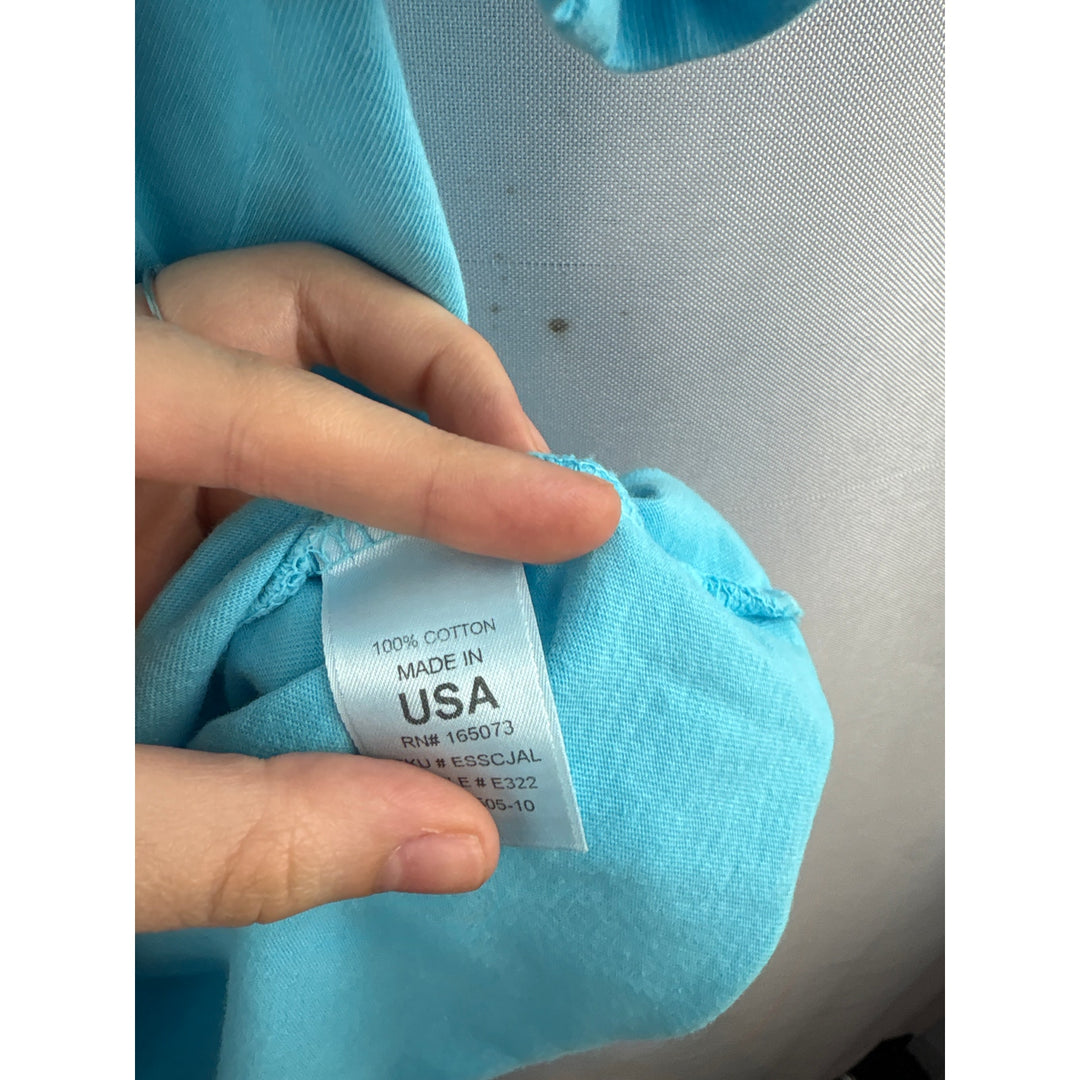 Women’s Fresh Produce 2X Aqua Short Sleeve Shirt