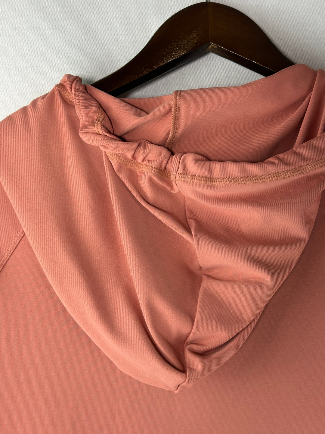 Womens Zella Rust Mesh Yoke Moisture Wicking Performance Hoodie Size L