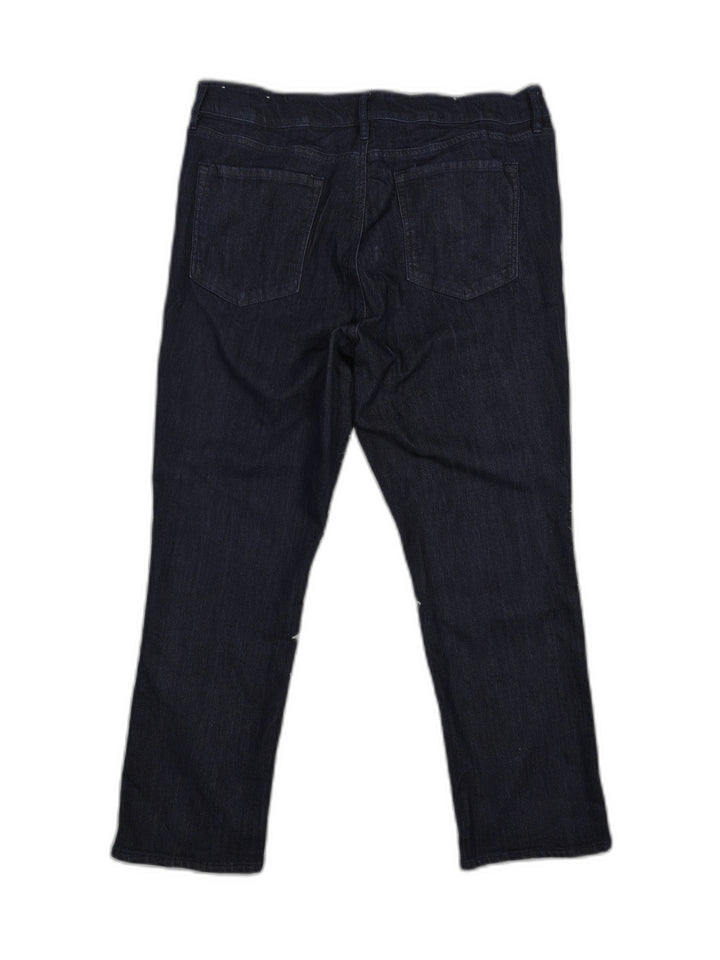 Womens LOFT Curvy Kick Crop Jeans Dark Wash Size 31/12