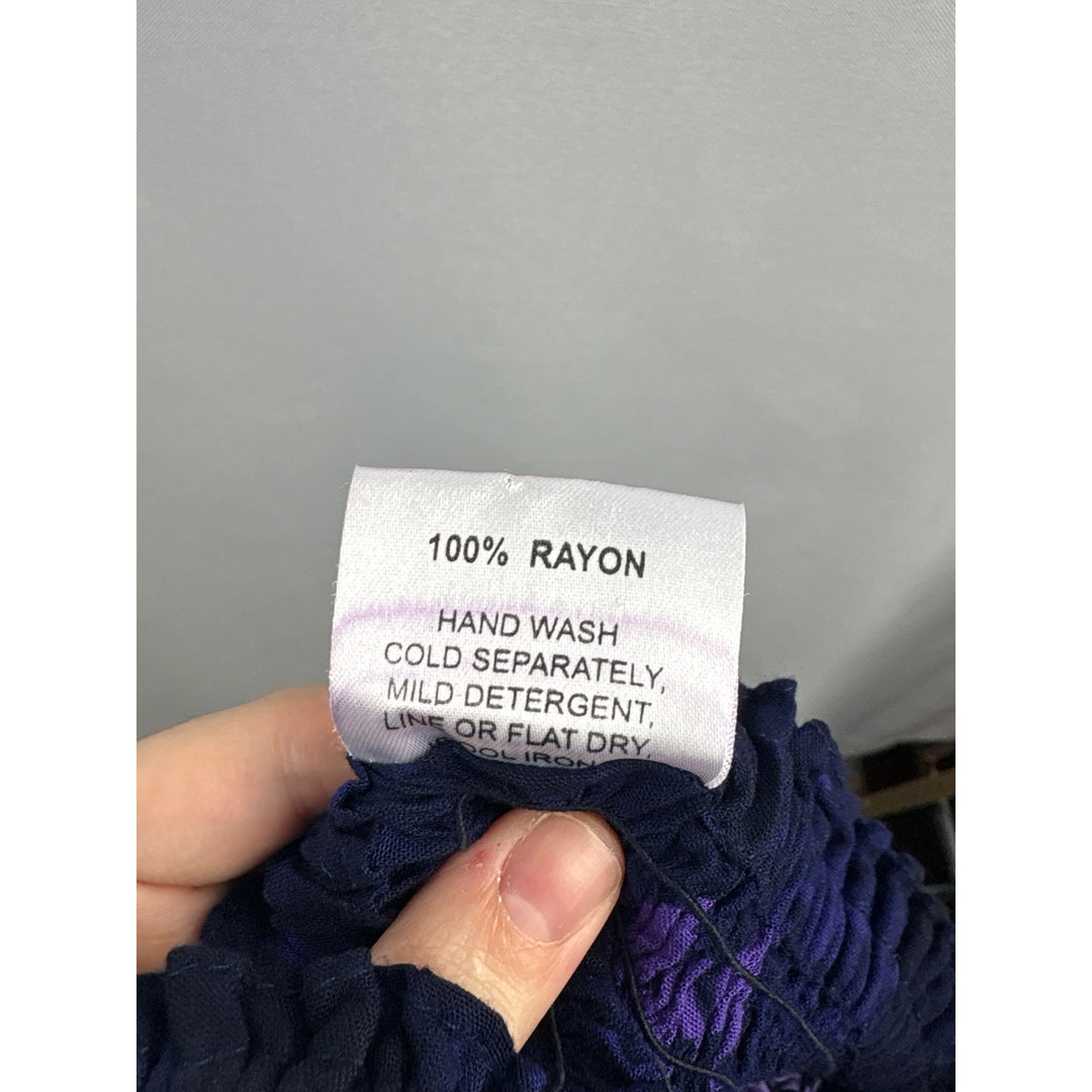 Women’s Young’s Fashion O/S Indigo & Purple Floral Halter Dress