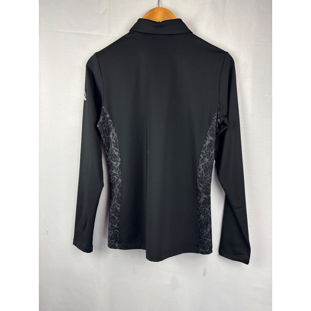 Dunning Golf Mens Medium Presidents Cup Long Sleeve Polo Shirt Black