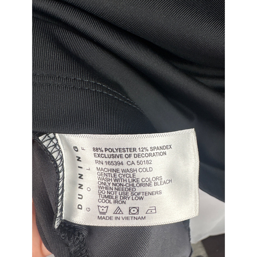 Dunning Golf Mens Medium Presidents Cup Long Sleeve Polo Shirt Black