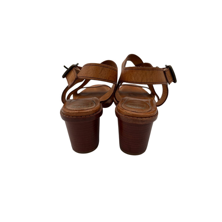 Women’s Frye Size 8 Medium Brown Leather Strappy Heels