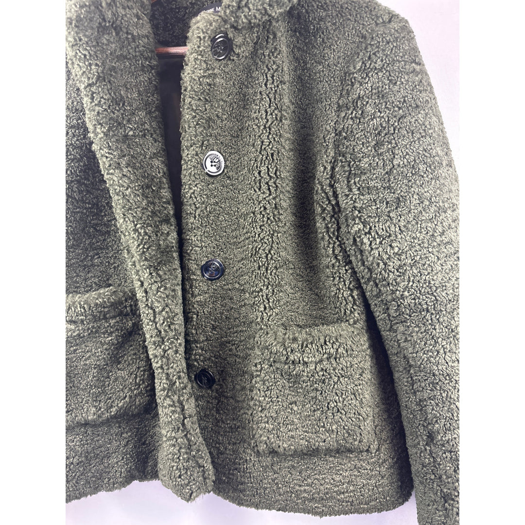 Women’s Catherine Malandrino Dark Green Faux Fur Coat Size Small