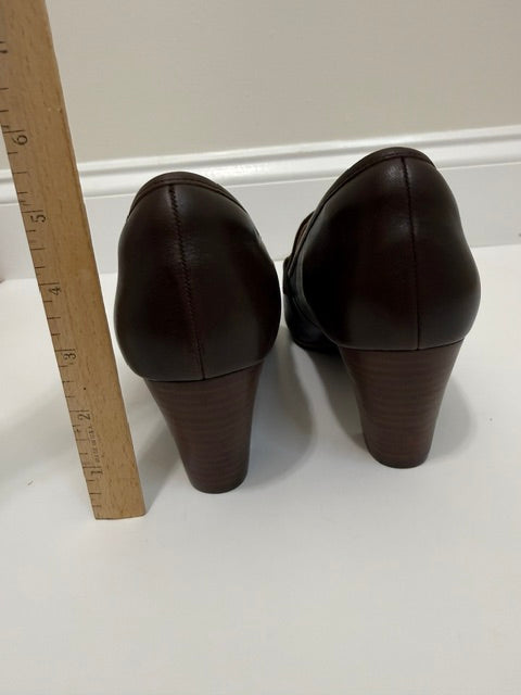 Sofft Leona Leather Loafer Pumps Chocolate NWT Sz9.5