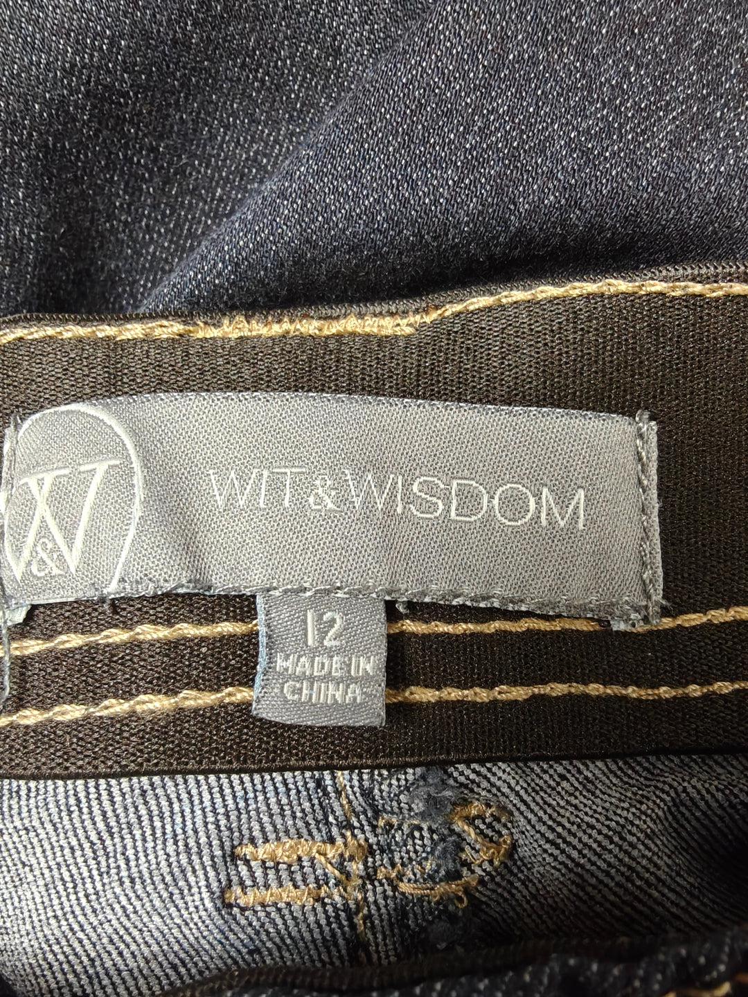 Wit And Wisdom Womens Dark Blue Bootcut Jeans Size 12