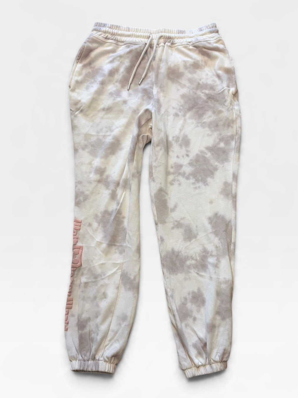 Disney Parks Walt Disney World Pastel Tie Dye Jogger Sweatpants Small Pink Logo